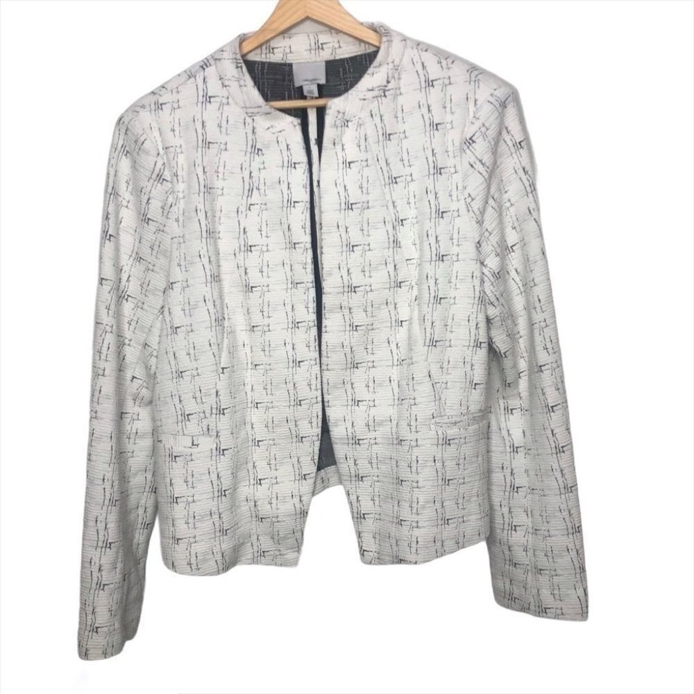Halogen Textured Cream Blazer Size Large Business Casual Classic